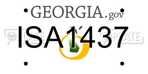 ISA1437 Georgia License Plate