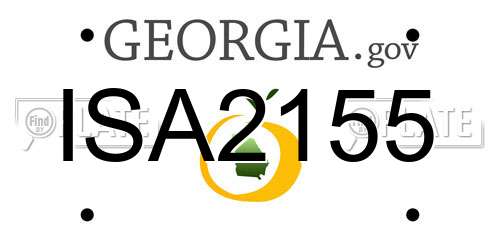 ISA2155 Georgia License Plate