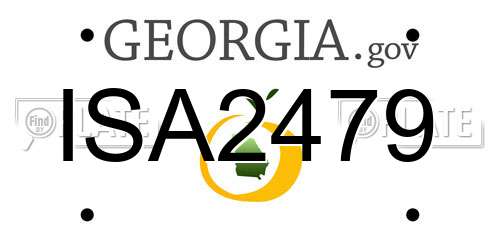 ISA2479 Georgia License Plate