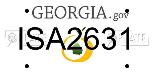 ISA2631 Georgia License Plate