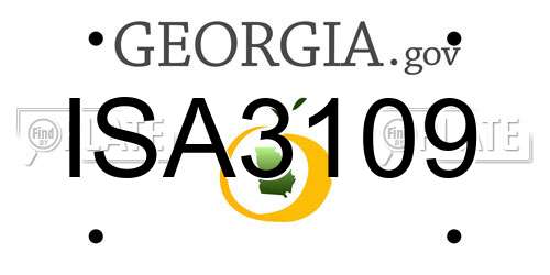 ISA3109 Georgia License Plate