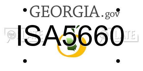 ISA5660 Georgia License Plate