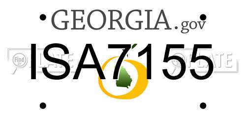 ISA7155 Georgia License Plate