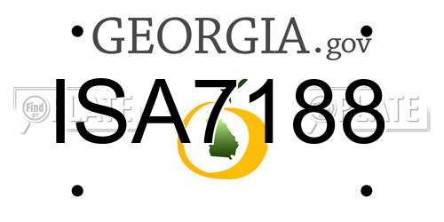 ISA7188 Georgia License Plate