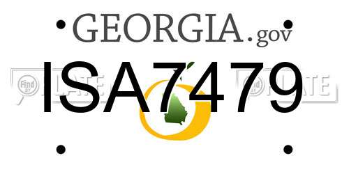 ISA7479 Georgia License Plate