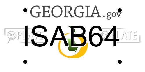 ISAB64 Georgia License Plate