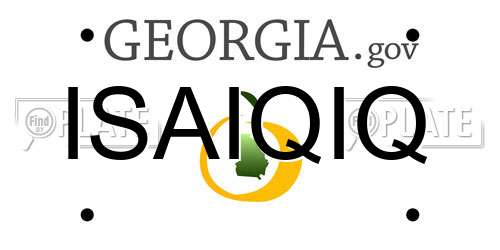 ISAIQIQ Georgia License Plate