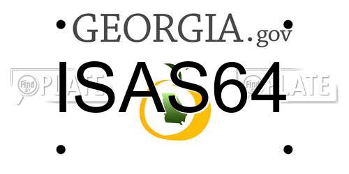 ISAS64 Georgia License Plate