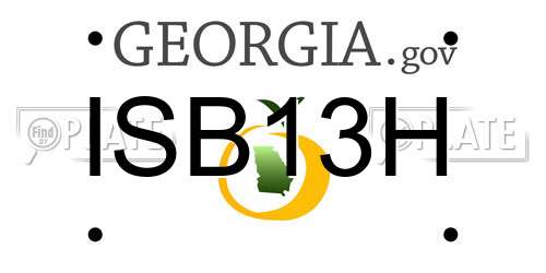 ISB13H Georgia License Plate