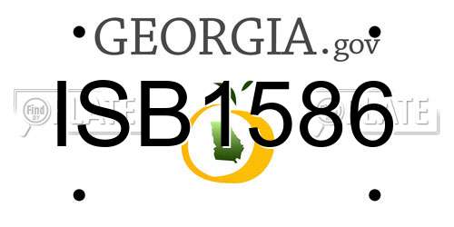 ISB1586 Georgia License Plate
