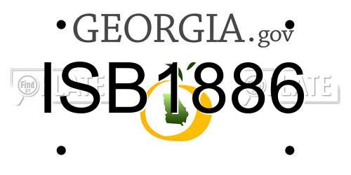 ISB1886 Georgia License Plate