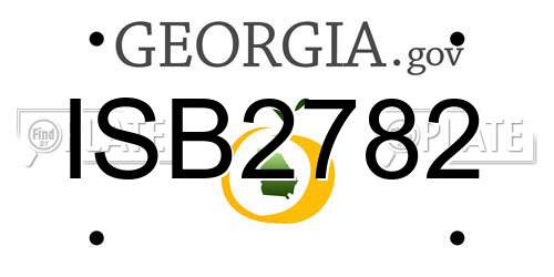 ISB2782 Georgia License Plate