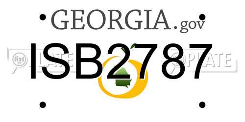 ISB2787 Georgia License Plate