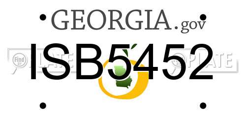 ISB5452 Georgia License Plate