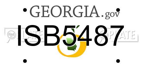 ISB5487 Georgia License Plate