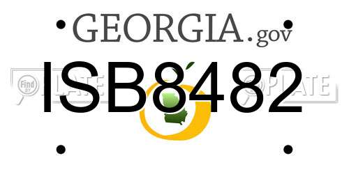 ISB8482 Georgia License Plate