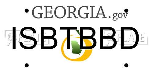 ISBTBBD Georgia License Plate