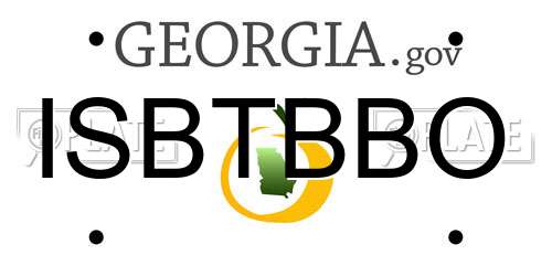 ISBTBBO Georgia License Plate
