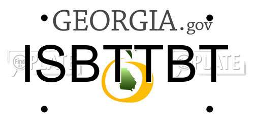ISBTTBT Georgia License Plate