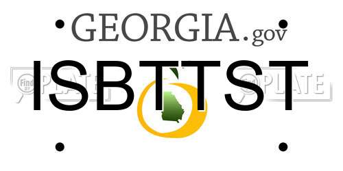 ISBTTST Georgia License Plate