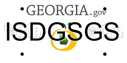 ISDGSGS Georgia License Plate