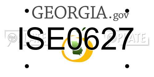 ISE0627 Georgia License Plate