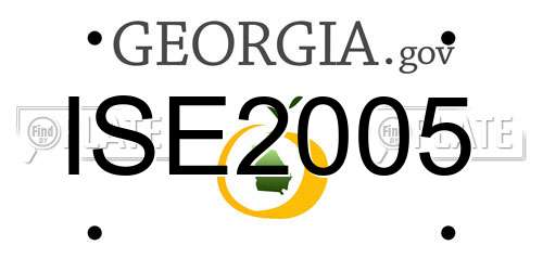 ISE2005 Georgia License Plate