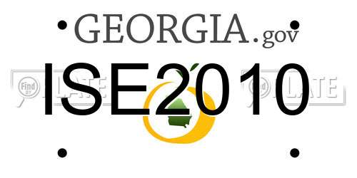 ISE2010 Georgia License Plate