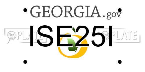 ISE25I Georgia License Plate