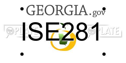 ISE281 Georgia License Plate