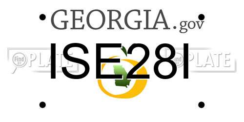 ISE28I Georgia License Plate