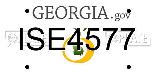 ISE4577 Georgia License Plate