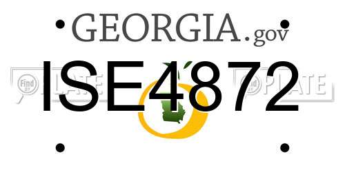 ISE4872 Georgia License Plate
