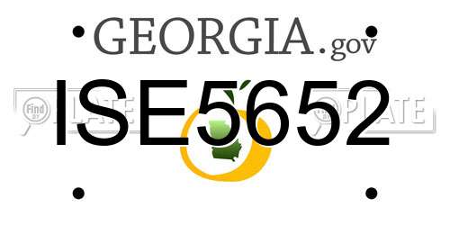 ISE5652 Georgia License Plate