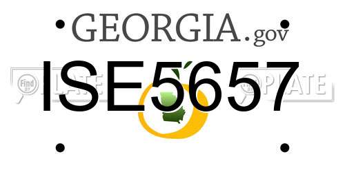 ISE5657 Georgia License Plate