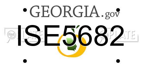 ISE5682 Georgia License Plate