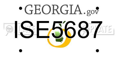 ISE5687 Georgia License Plate