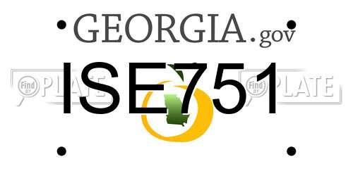 ISE751 Georgia License Plate