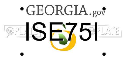 ISE75I Georgia License Plate