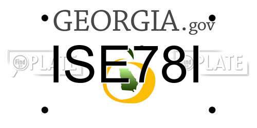 ISE78I Georgia License Plate