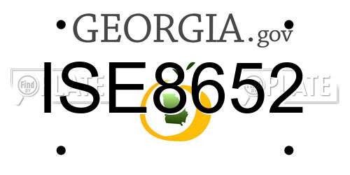 ISE8652 Georgia License Plate