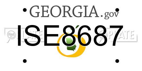 ISE8687 Georgia License Plate