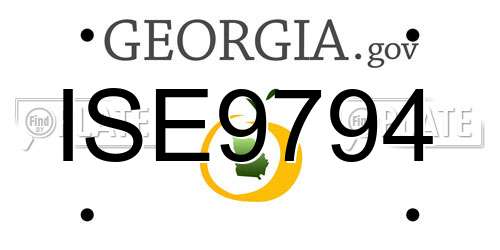 ISE9794 Georgia License Plate