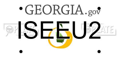 ISEEU2 Georgia License Plate