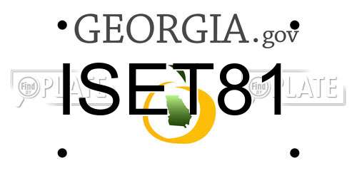 ISET81 Georgia License Plate