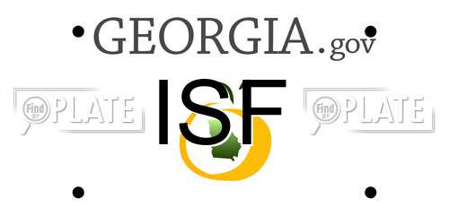 ISF Georgia License Plate