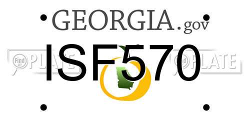 ISF570 Georgia License Plate