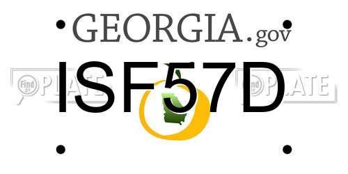 ISF57D Georgia License Plate