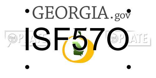 ISF57O Georgia License Plate