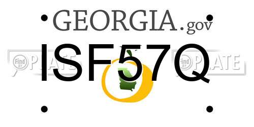 ISF57Q Georgia License Plate
